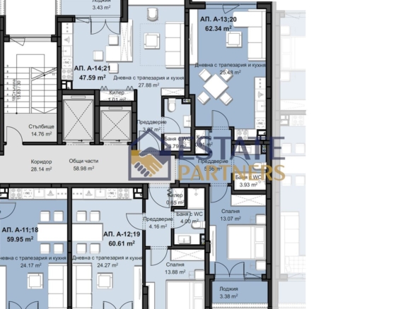 Двустаен апартамент в луксозния комплекс Star Residence – етап Fenyx - 0