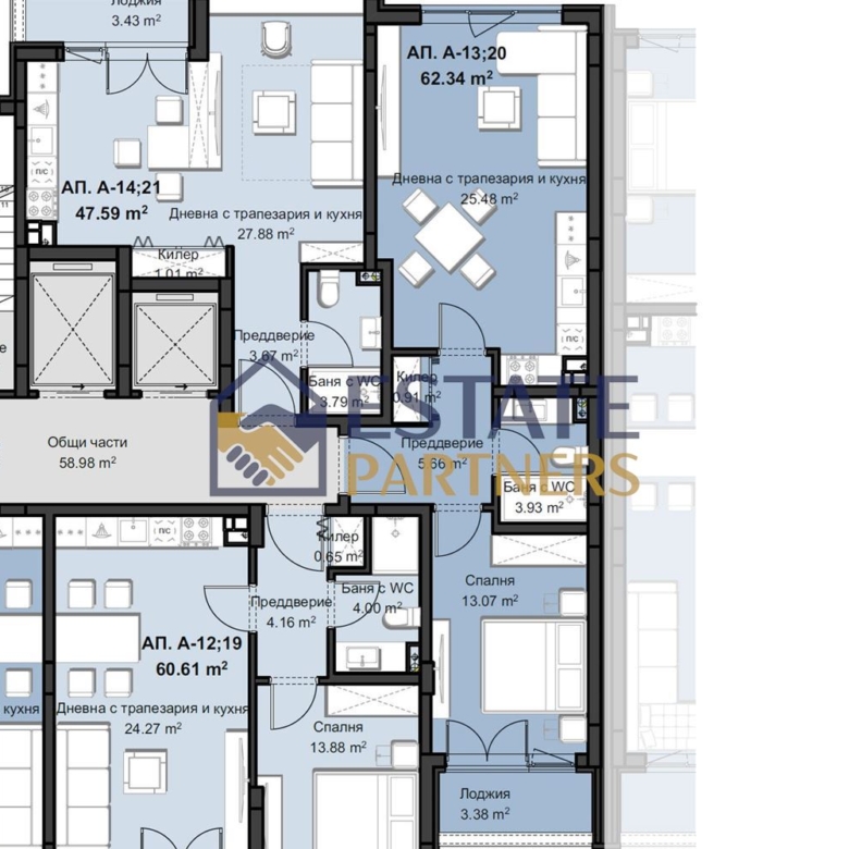 Двустаен апартамент в луксозния комплекс Star Residence – етап Fenyx - 0