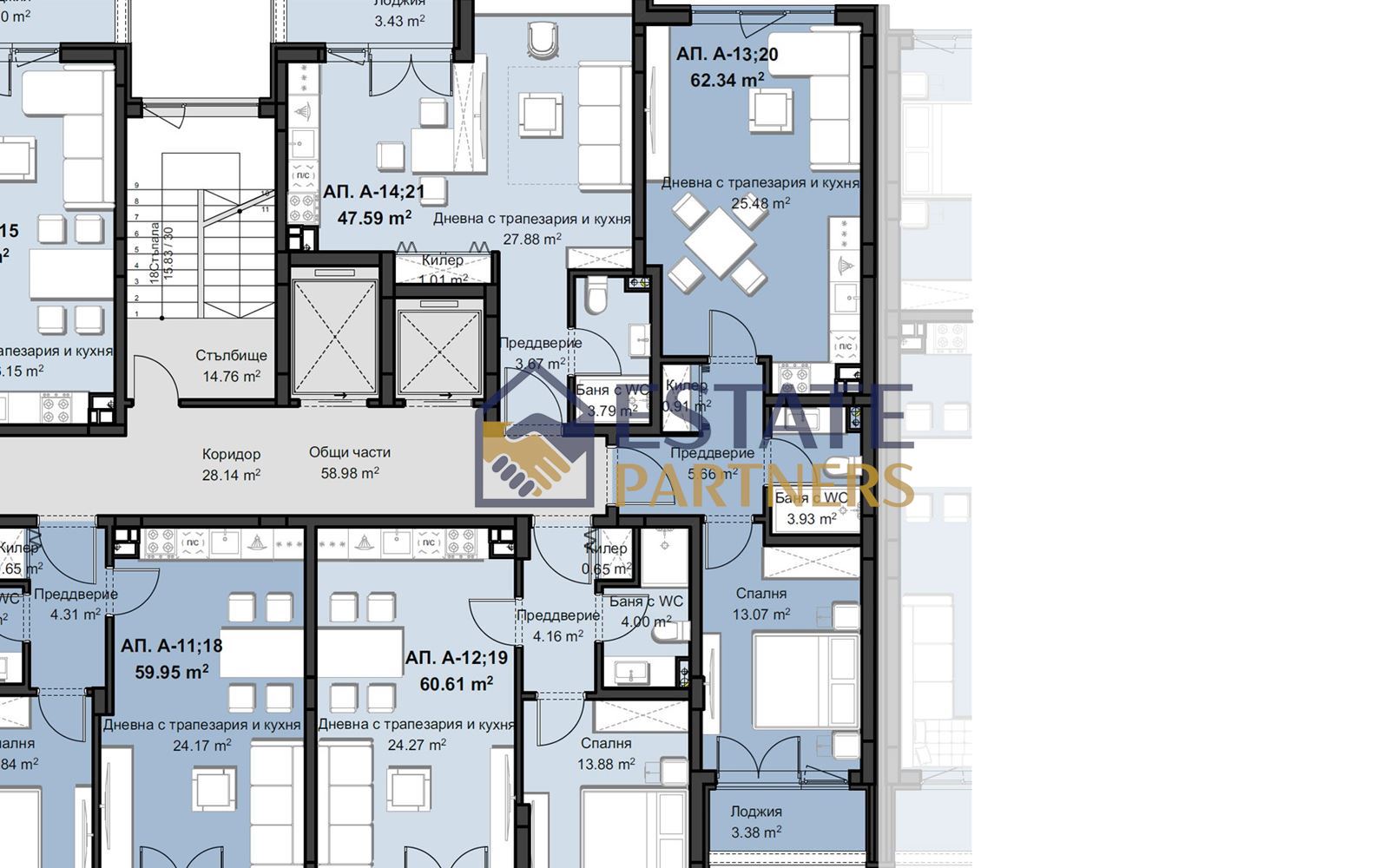 Двустаен апартамент в луксозния комплекс Star Residence – етап Fenyx - 0