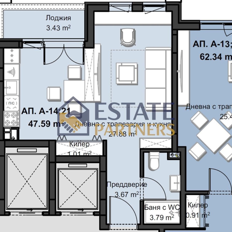 Едностаен апартамент в луксозния комплекс Star Residence – етап Fenyx - 0