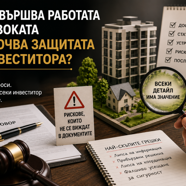 Къде свършва работата на адвоката и започва защитата на инвеститора?
